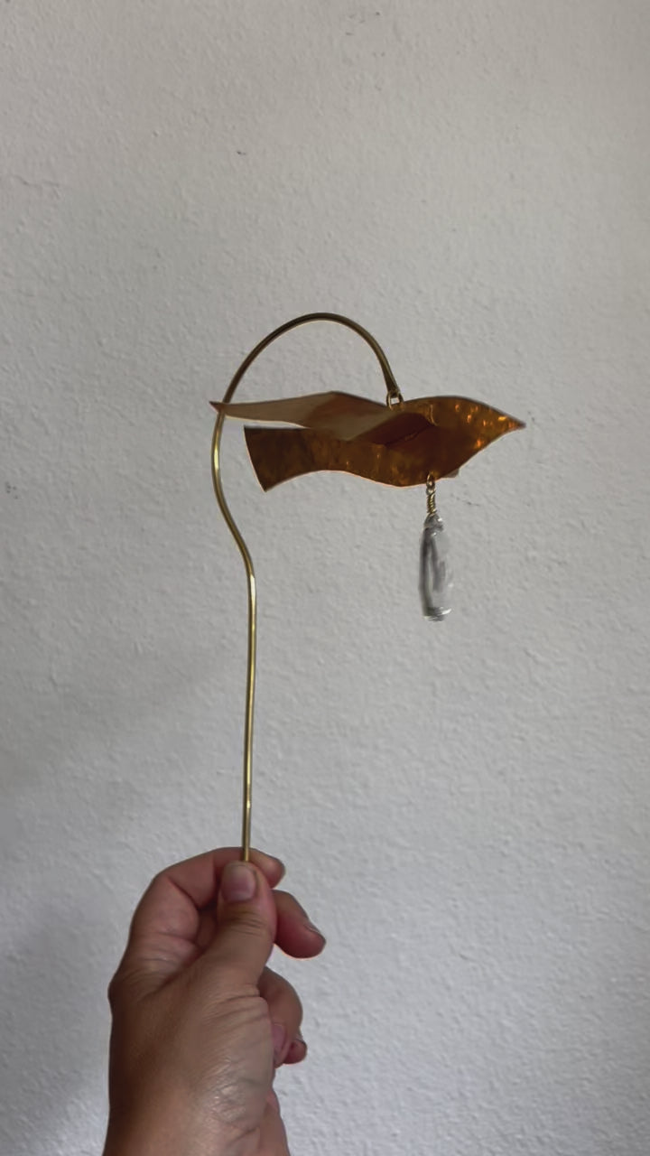 Gold Bird Planty Sun Catcher Stick