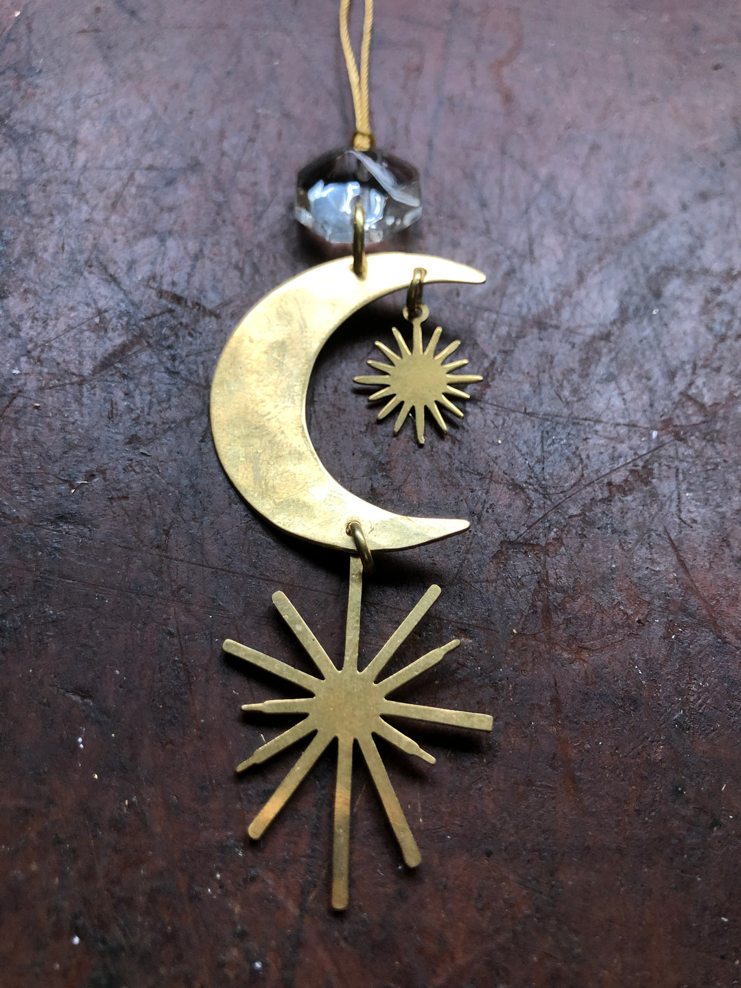 Stargazer Ornament With Vintage Glass Crystal